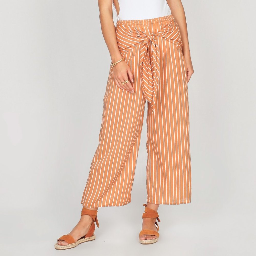 Amuse Society Striped Orange Pants